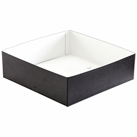 Black Swirl Hi-Wall Gift Box Bottoms, 10 x 10 x 3'