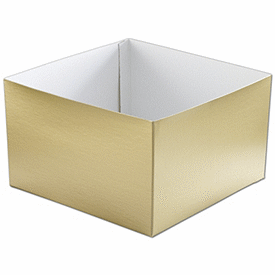 Gold Hi-Wall Gift Box Bottoms, 10 x 10 x 6