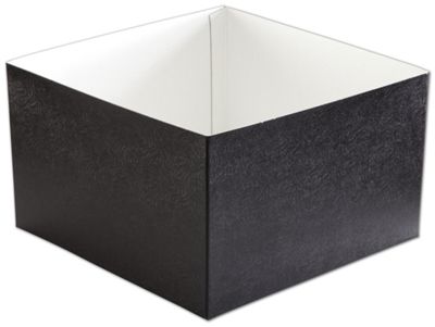 Black Swirl Hi-Wall Gift Box Bottoms, 10 x 10 x 6' - Gifts Baskets Wholesale Supplies Shop