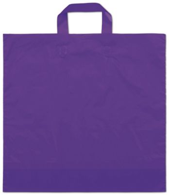 Purple Frosted Economy Shoppers, 16 x 15' + 6 BG - Gifts Baskets Wholesale Supplies Shop