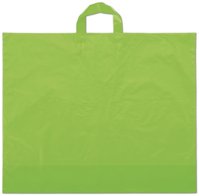 Citrus Green Frosted Economy Shoppers, 22 x 18' + 8 BG - Gifts Baskets Wholesale Supplies Shop