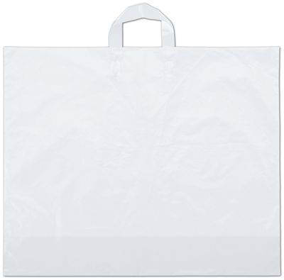 Clear Frosted Economy Shoppers, 22 x 18' + 8 BG - Gifts Baskets Wholesale Supplies Shop