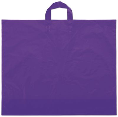 Purple Frosted Economy Shoppers, 22 x 18' + 8 BG - Gifts Baskets Wholesale Supplies Shop