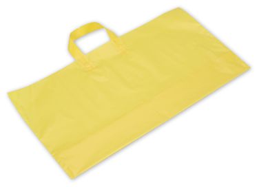 Yellow Frosted Economy Shoppers, 22 x 12' + 6 BG - Gifts Baskets Wholesale Supplies Shop