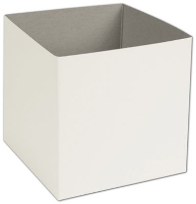 White Hi-Wall Gift Box Bottoms, 6 x 6 x 6' - Gifts Baskets Wholesale Supplies Shop