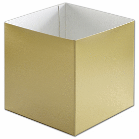 Gold Hi-Wall Gift Box Bottoms, 6 x 6 x 6'