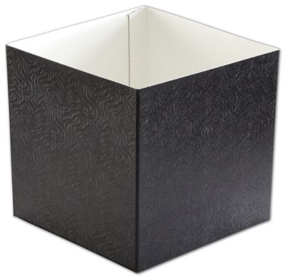 Black Swirl Hi-Wall Gift Box Bottoms, 6 x 6 x 6' - Gifts Baskets Wholesale Supplies Shop