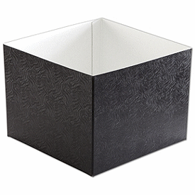 Black Swirl Hi-Wall Gift Box Bottoms, 8 x 8 x 6