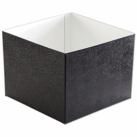 Black Swirl Hi-Wall Gift Box Bottoms, 8 x 8 x 6'