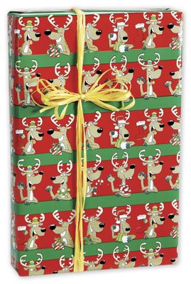 Cool Reindeer Gift Wrap, 24' x 417' - Gifts Baskets Wholesale Supplies Shop