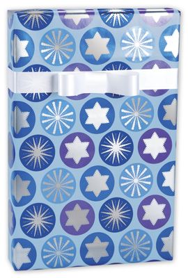 Hanukkah Gift Wrap, 24' x 417' - Gifts Baskets Wholesale Supplies Shop
