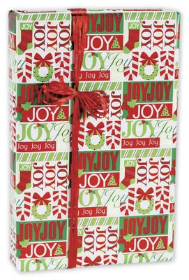 Lots of Joy Gift Wrap, 24' x 417' - Gifts Baskets Wholesale Supplies Shop