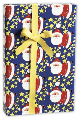 Swinging Santa Gift Wrap, 24' x 417' - Gifts Baskets Wholesale Supplies Shop