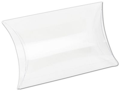 Clear Pillow Boxes, 5 1/2 x 3 1/2 x 3/4' - Gifts Baskets Wholesale Supplies Shop