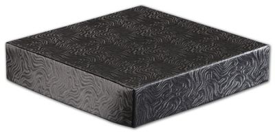 Black Swirl Hi-Wall Gift Box Lids, 6 x 6' - Gifts Baskets Wholesale Supplies Shop