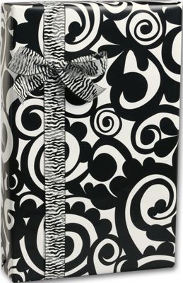Bold Scroll Gift Wrap, 24' x 100' - Gifts Baskets Wholesale Supplies Shop