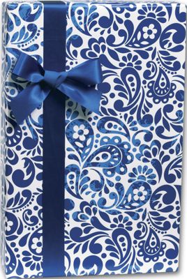 Batik Scroll Gift Wrap, 24' x 417' - Gifts Baskets Wholesale Supplies Shop