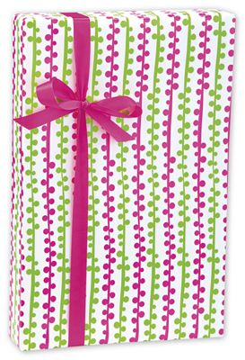 Bubble Stripe Gift Wrap, 24' x 417' - Gifts Baskets Wholesale Supplies Shop