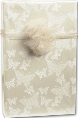 Butterfly Lace Gift Wrap, 24' x 100' - Gifts Baskets Wholesale Supplies Shop