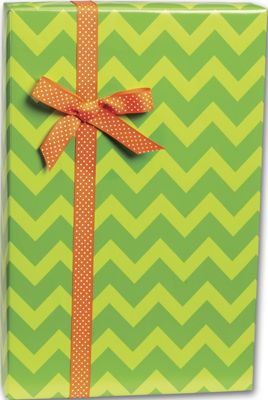 Bold Chevron Gift Wrap, 24' x 417' - Gifts Baskets Wholesale Supplies Shop