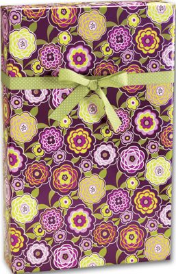 Lotus Flower Gift Wrap, 24' x 417' - Gifts Baskets Wholesale Supplies Shop