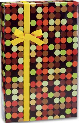 Modern Dots Gift Wrap, 24' x 100' - Gifts Baskets Wholesale Supplies Shop