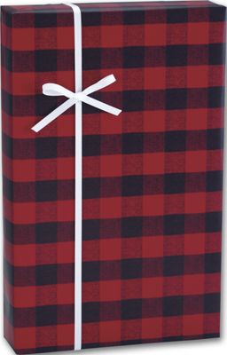 Flannel Shirt Gift Wrap, 24' x 417' - Gifts Baskets Wholesale Supplies Shop
