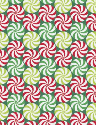 Peppermint Swirl Gift Wrap, 24' x 100' - Gifts Baskets Wholesale Supplies Shop
