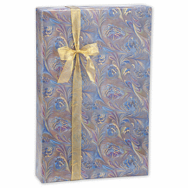 Marbled Feathers Jeweler's Roll Gift Wrap, 7 3/8 x 100'