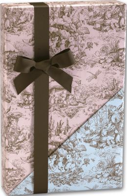 Baby Toile Reversible Gift Wrap, 24' x 417' - Gifts Baskets Wholesale Supplies Shop