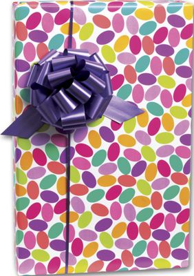Candy Confetti Gift Wrap, 24' x 417' - Gifts Baskets Wholesale Supplies Shop