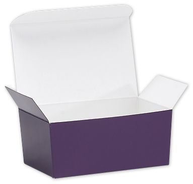 Aubergine Ballotin Candy Boxes, 4 1/8 x 2 5/8 x 1 7/8' - Gifts Baskets Wholesale Supplies Shop