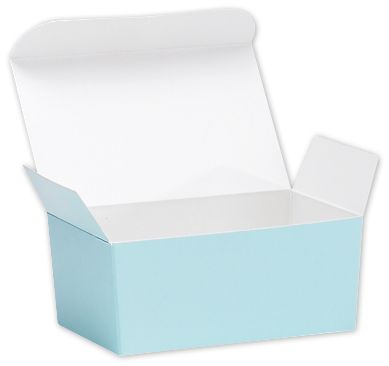 Light Blue Ballotin Candy Boxes, 4 1/8 x 2 5/8 x 1 7/8 - Gifts Baskets Wholesale Supplies Shop
