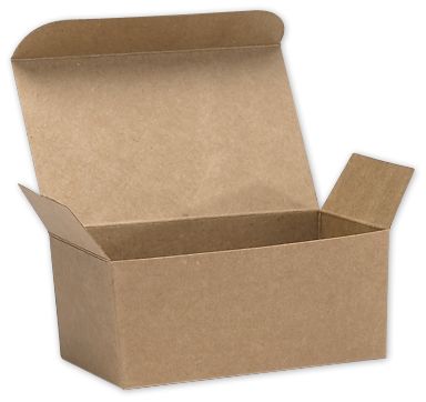 Kraft Ballotin Candy Boxes, 4 1/8 x 2 5/8 x 1 7/8' - Gifts Baskets Wholesale Supplies Shop