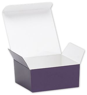 Aubergine Ballotin Candy Boxes, 2 5/8 x 2 1/2 x 1 1/4' - Gifts Baskets Wholesale Supplies Shop