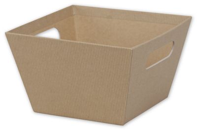 Kraft Square Market Trays, 8 x 8 x 5' - Gifts Baskets Wholesale Supplies Shop