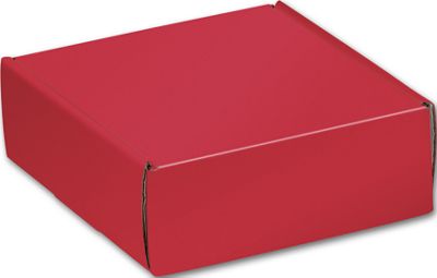 Red Decorative Mailers, 6 x 6 x 2' - Gifts Baskets Wholesale Supplies Shop