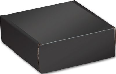 Black Decorative Mailers, 6 x 6 x 2' - Gifts Baskets Wholesale Supplies Shop