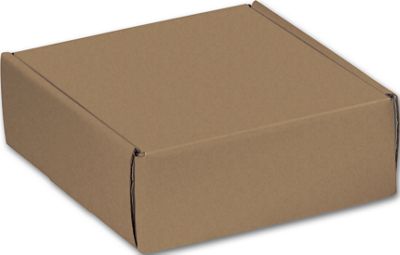 Kraft Decorative Mailers, 6 x 6 x 2' - Gifts Baskets Wholesale Supplies Shop