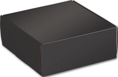 Black Decorative Mailers, 8 x 8 x 3' - Gifts Baskets Wholesale Supplies Shop