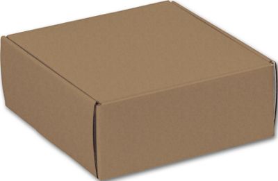 Kraft Decorative Mailers, 8 x 8 x 3' - Gifts Baskets Wholesale Supplies Shop