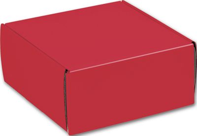 Red Decorative Mailers, 9 x 9 x 4' - Gifts Baskets Wholesale Supplies Shop