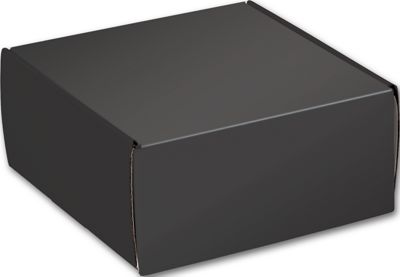 Black Decorative Mailers, 9 x 9 x 4' - Gifts Baskets Wholesale Supplies Shop