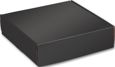 Black Decorative Mailers, 12 x 12 x 3' - Gifts Baskets Wholesale Supplies Shop