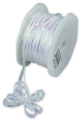 White Shimmer Pull Bows, 4 mm x 25 Yds - Gifts Baskets Wholesale Supplies Shop