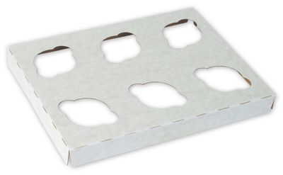 Patisserie Cupcake Inserts, 6 Mini Insert, 9 x 7 x 1/2' - Gifts Baskets Wholesale Supplies Shop