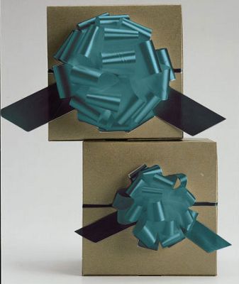 Hunter Green Satin Perfect Pull Bows, 20 Loops, 5 1/2' - Gifts Baskets Wholesale Supplies Shop