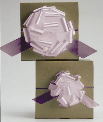 Light Pink Satin Perfect Pull Bows, 20 Loops, 5 1/2' - Gifts Baskets Wholesale Supplies Shop