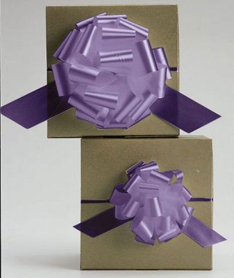 Lavender Satin Perfect Pull Bows, 20 Loops, 5 1/2' - Gifts Baskets Wholesale Supplies Shop