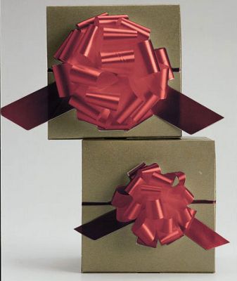 Burgundy Satin Perfect Pull Bows, 20 Loops, 5 1/2' - Gifts Baskets Wholesale Supplies Shop